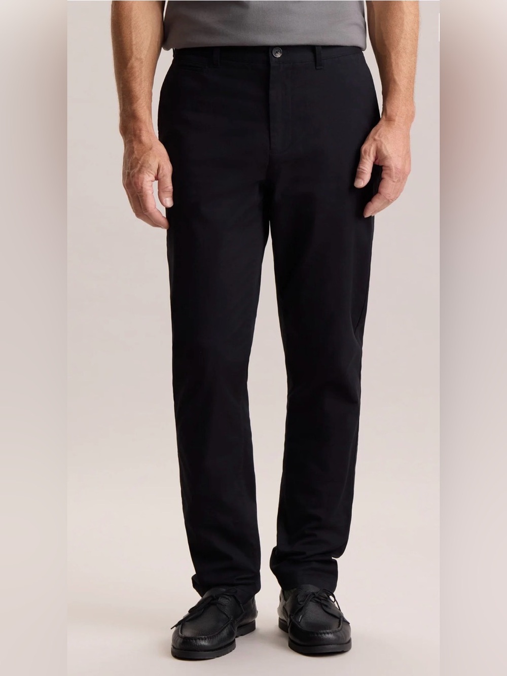 Frank & Oak Men's Black Chinos 33x32 Organic Cotton Classic Environment Work
